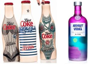The Jean Paul Gualtier bottles for Coca-Cola (left) and Absolut's Unique vodka bottle (right) achieved award success for Ardagh at this year's Drinktec.